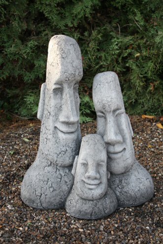 KEI12 Large Family Easter Island Head